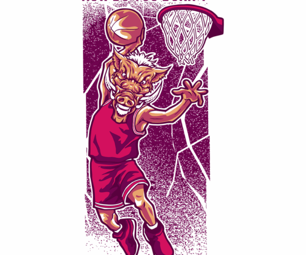 Dunking Boar - Athletic Cartoon