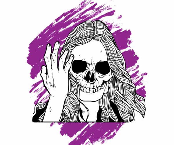 Skull Muse - Gothic Portrait