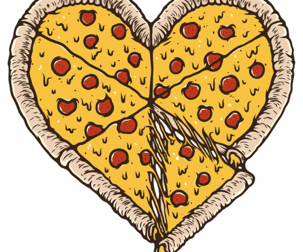 Heart-Shaped Pizza - Cheesy Love Slice