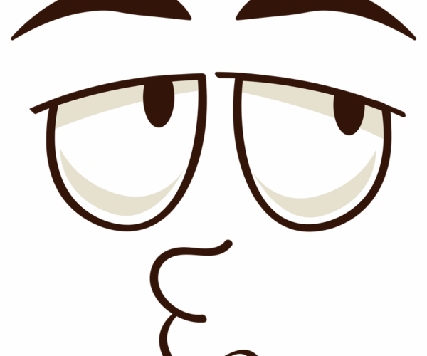 Doubtful Face - Cartoon Expression