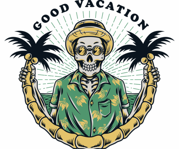 Vacation Skeleton - Tropical Getaway
