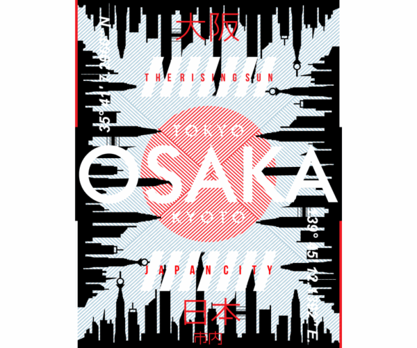 Osaka Skyline - Urban Aesthetic
