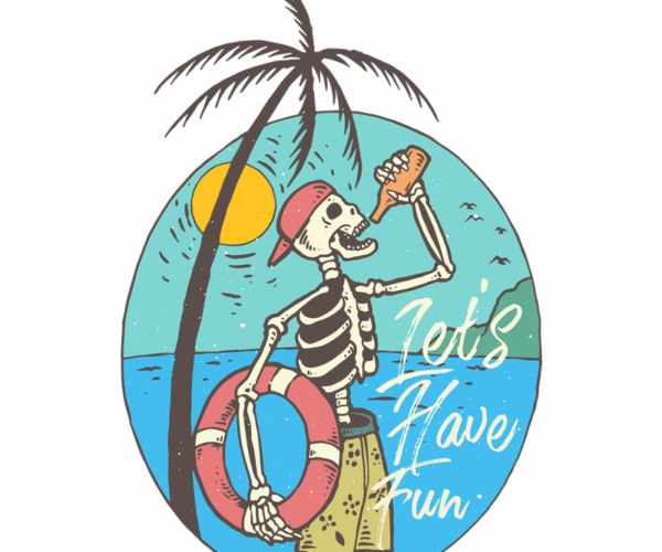 Beach Skeleton - Fun in the Sun