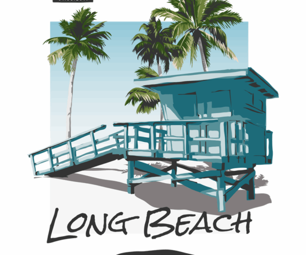 Long Beach Lifeguard Station - Pacific Coast Scene