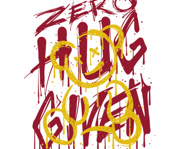 Smiley Drip - Edgy Graffiti Design