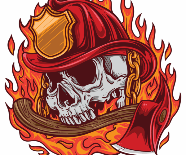 Firefighter Skull - Flaming Valor