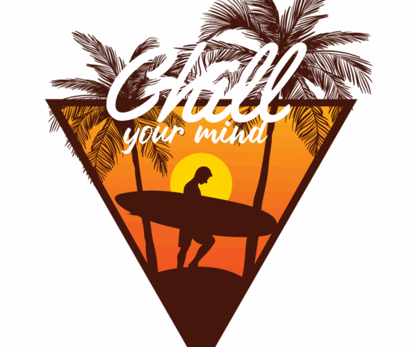 Surfer Silhouette - Chill Mind
