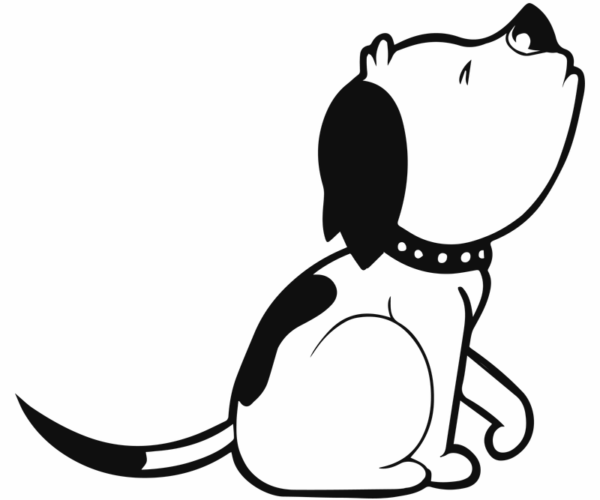 Cartoon Puppy - Upward Gaze