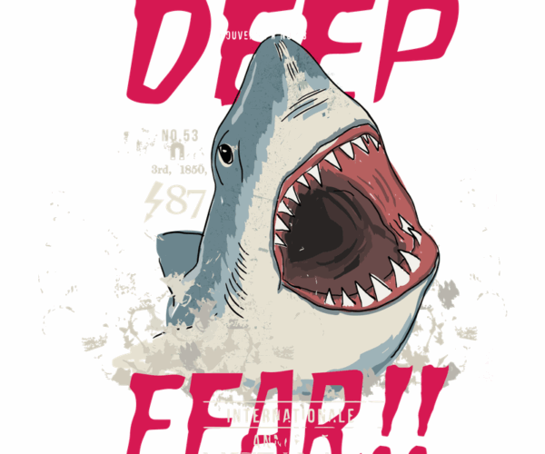 Deep Sea Fear - Intimidating Shark Graphic