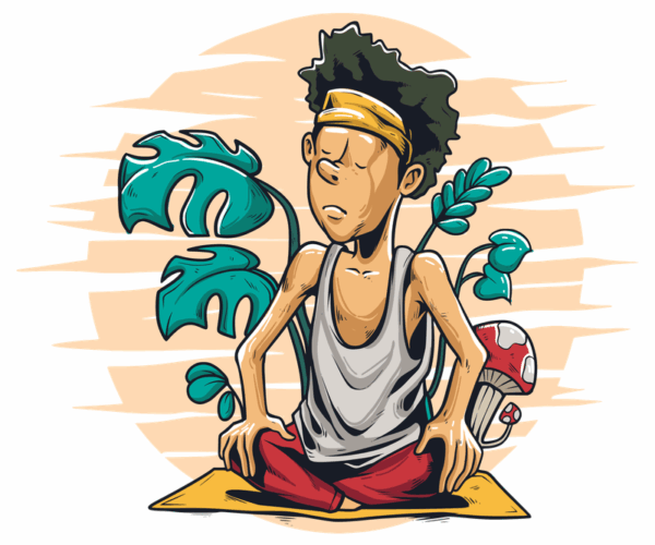 Meditative Man - Peaceful Yoga Scene