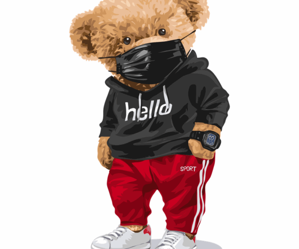 Streetwear Teddy - Masked & Stylish