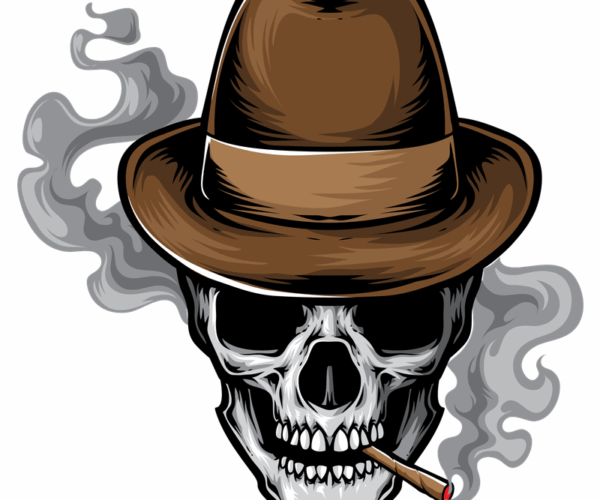Skull Smoker - Cartoon Gangster