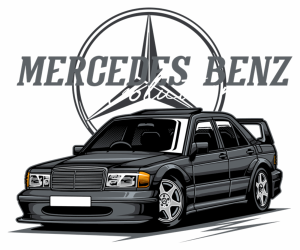 Mercedes Benz Evolution - Sleek Automotive Illustration