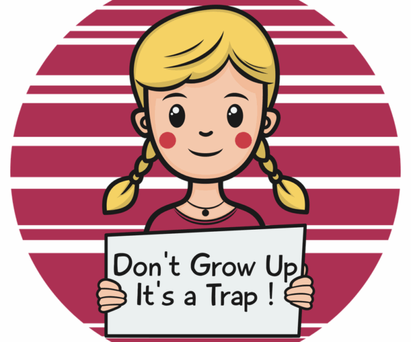 Pigtail Girl - Anti-Adulting Stance