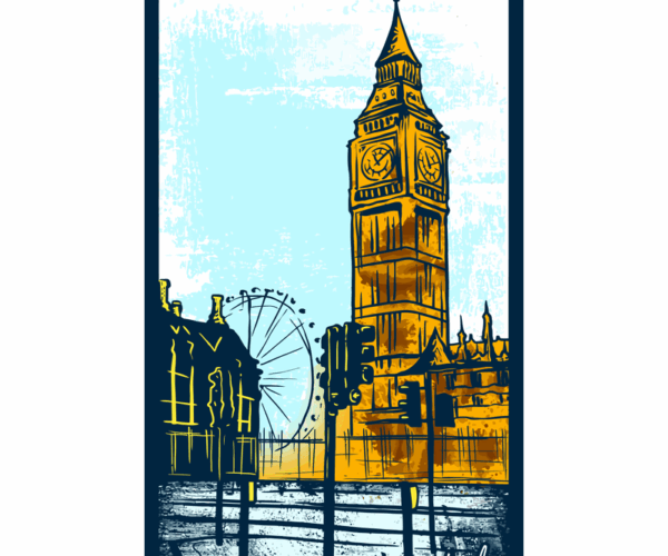 London Skyline - Golden Hour Sketch