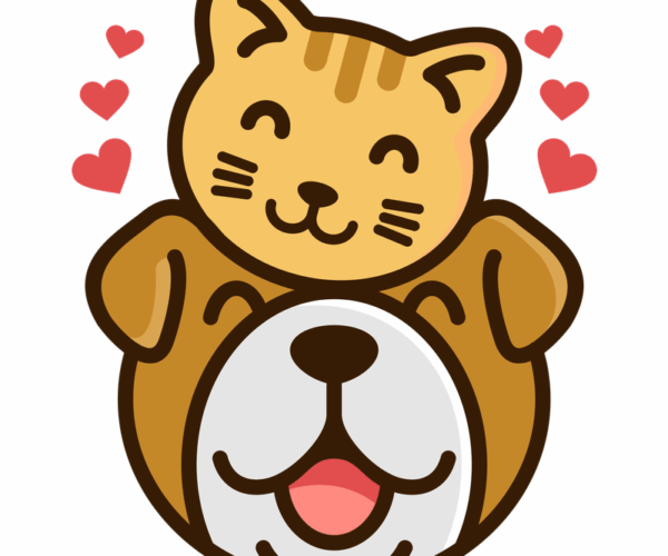 Cat-Dog Hug - Heartfelt Harmony