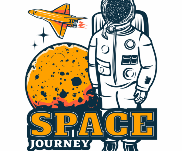 Space Journey - Retro Exploration Emblem