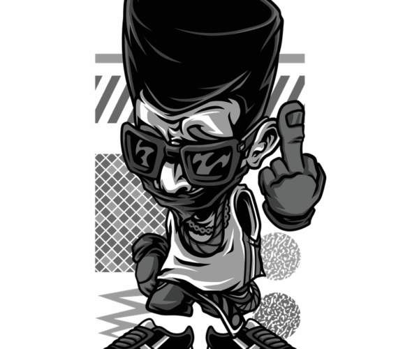 Cartoon Rapper - Animated Rebellion