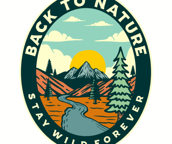 Back to Nature - Mountain Landscape Patch