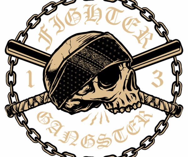 Fighter Gangster - Skull & Baseball Bats