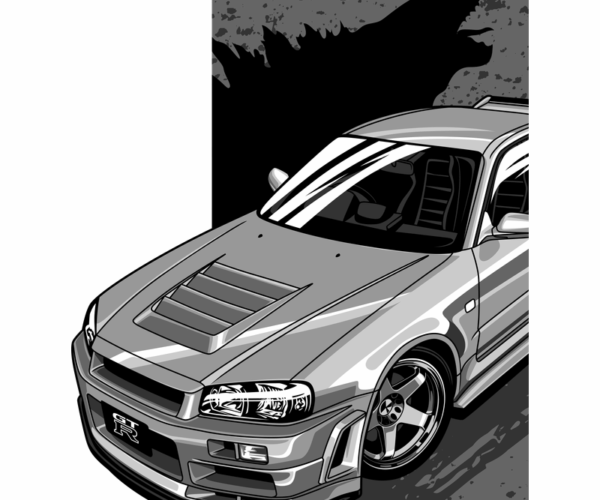 R34 Skyline - Godzilla Edition