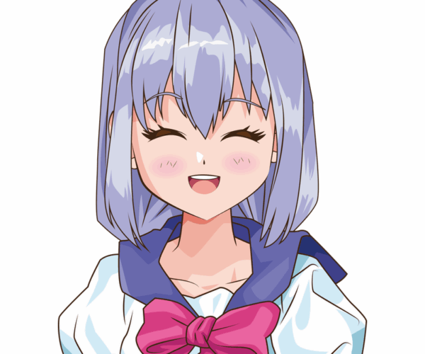 Anime Girl - Cheerful Student