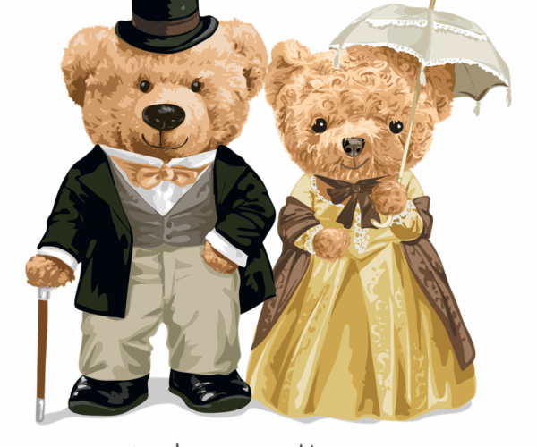 Teddy Couple - Victorian Fancy