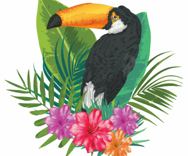 Tropical Toucan - Floral Paradise