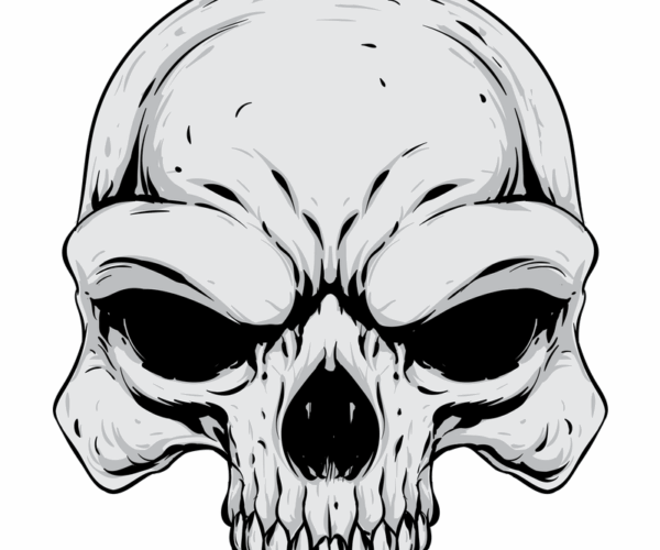 Gothic Skull - Dark Grin Vector
