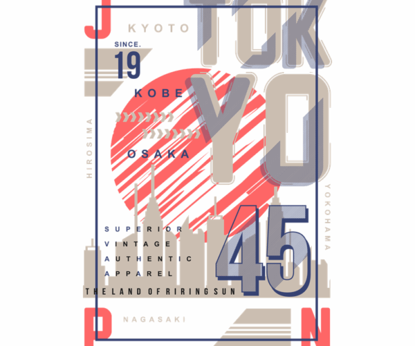 Tokyo Typography - Vintage Cityscape Tee