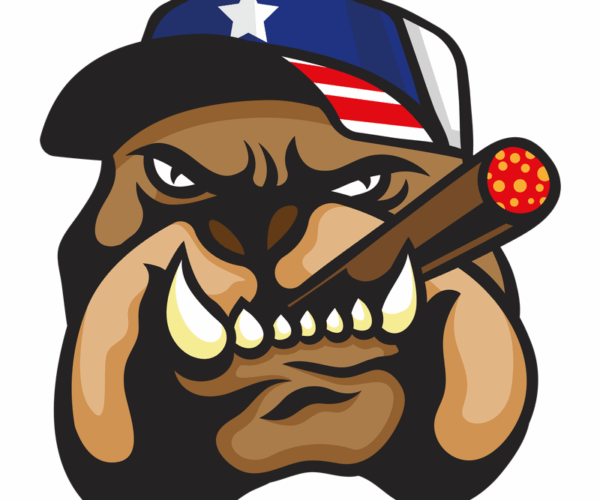 Patriotic Bulldog - Cigar Smoker
