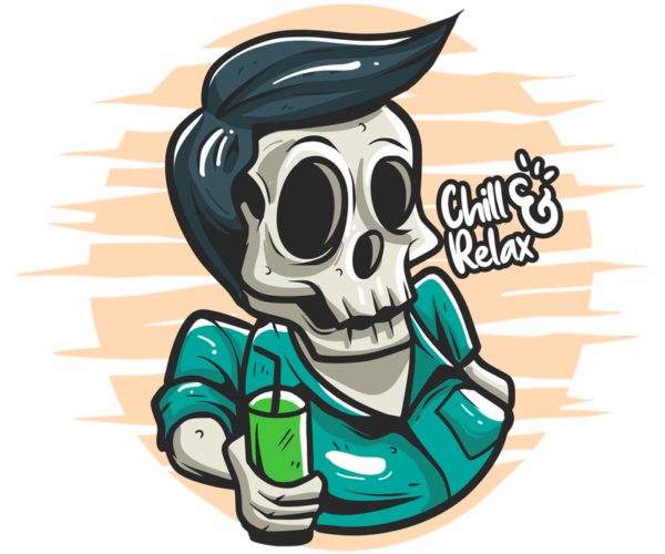 Skeleton Sipper - Chill Vibes Only