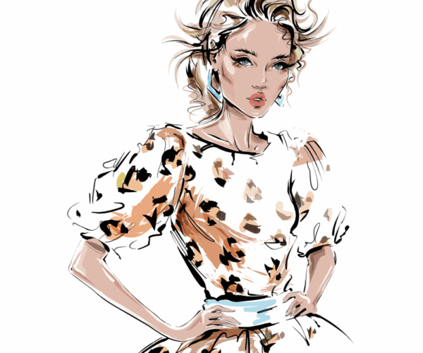 Chic Fashion Illustration - Confident Woman