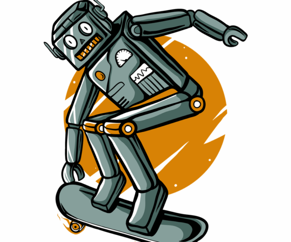 Skate Machine - Retro Robot Design