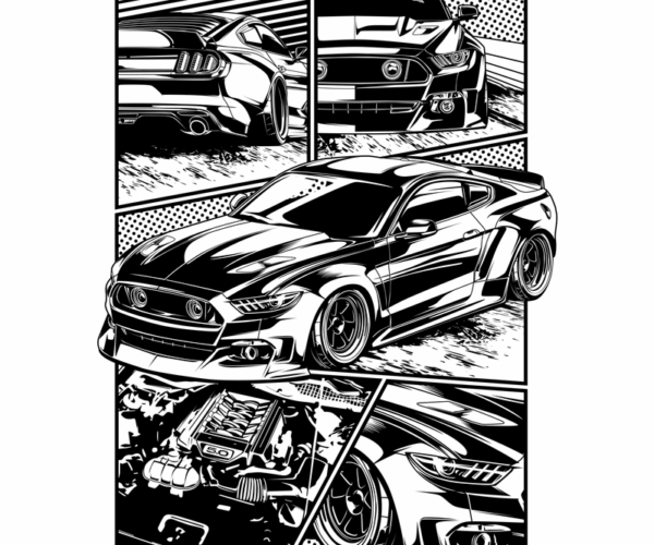 Mustang Montage - Automotive Dreamscape