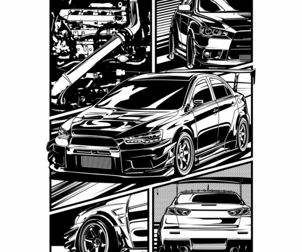 Lancer Evolution - Automotive Collage