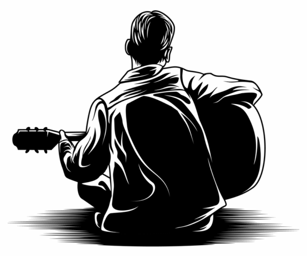 Guitarist Silhouette - Serene Musician