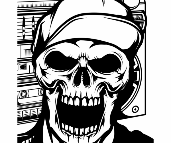 Skull DJ - Retro Boombox