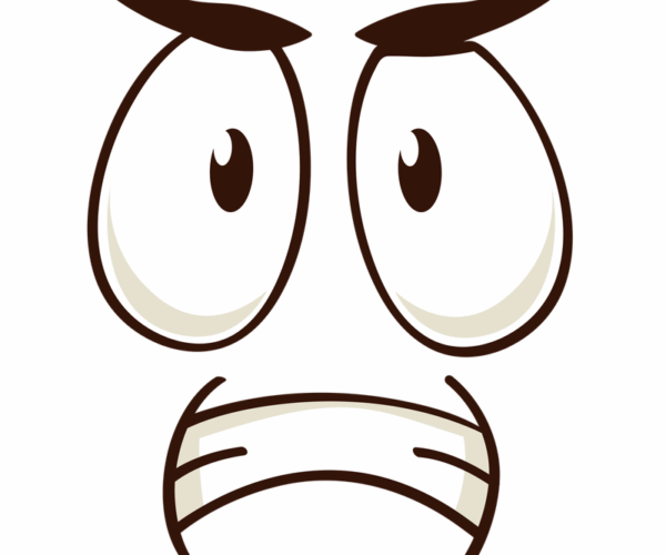 Cartoon Face - Intense Emotion
