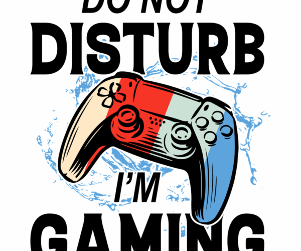 Gaming Controller + Do Not Disturb Slogan