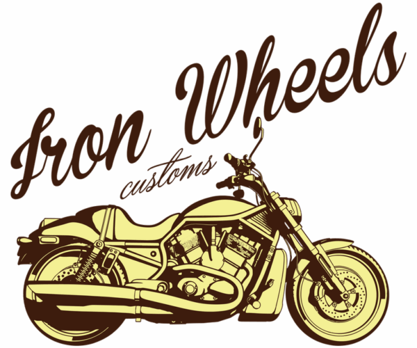 Iron Wheels - Custom Motorcycle Logo