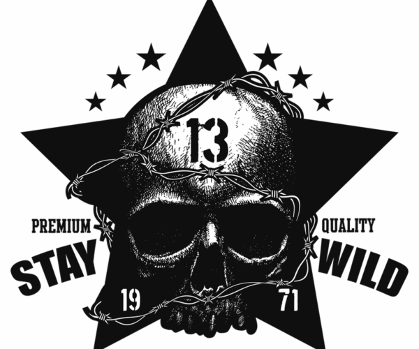 Barbed Skull - Gritty Graphic