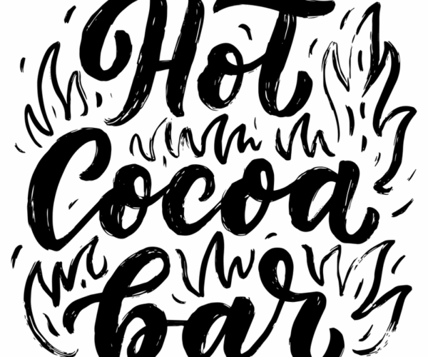 Hot Cocoa Bar - Brush Lettering Design
