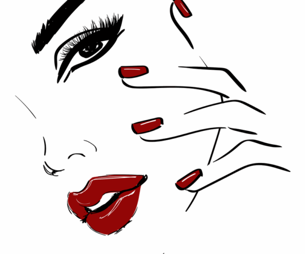 Red Lips - Stylized Glamour Portrait