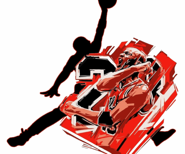Michael Jordan Dunk - Artistic Rendition