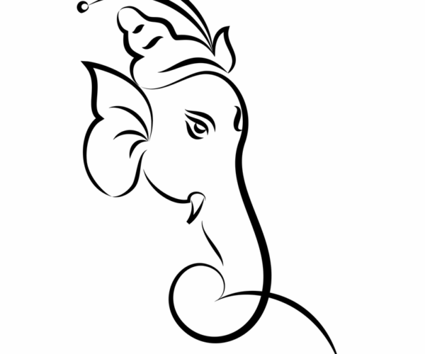Ganesha - Minimalist Line Art