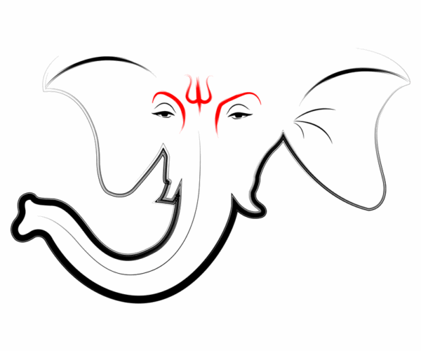 Ganesha's Trident - Divine Portrait