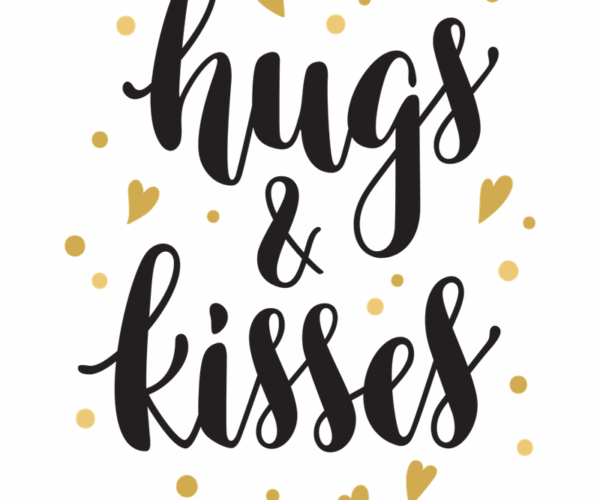 Hugs & Kisses - Calligraphic Delight