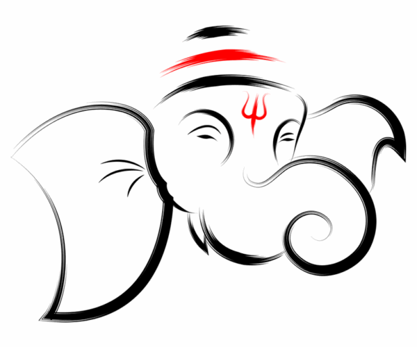 Ganesha - Brushstroke Divinity