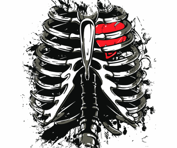 Anatomical Ribcage - Grunge Aesthetic